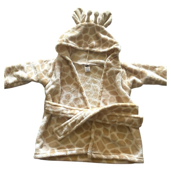 Luxurious Cream and Brown Hooded Pajama Robe - Picture 1 of 5